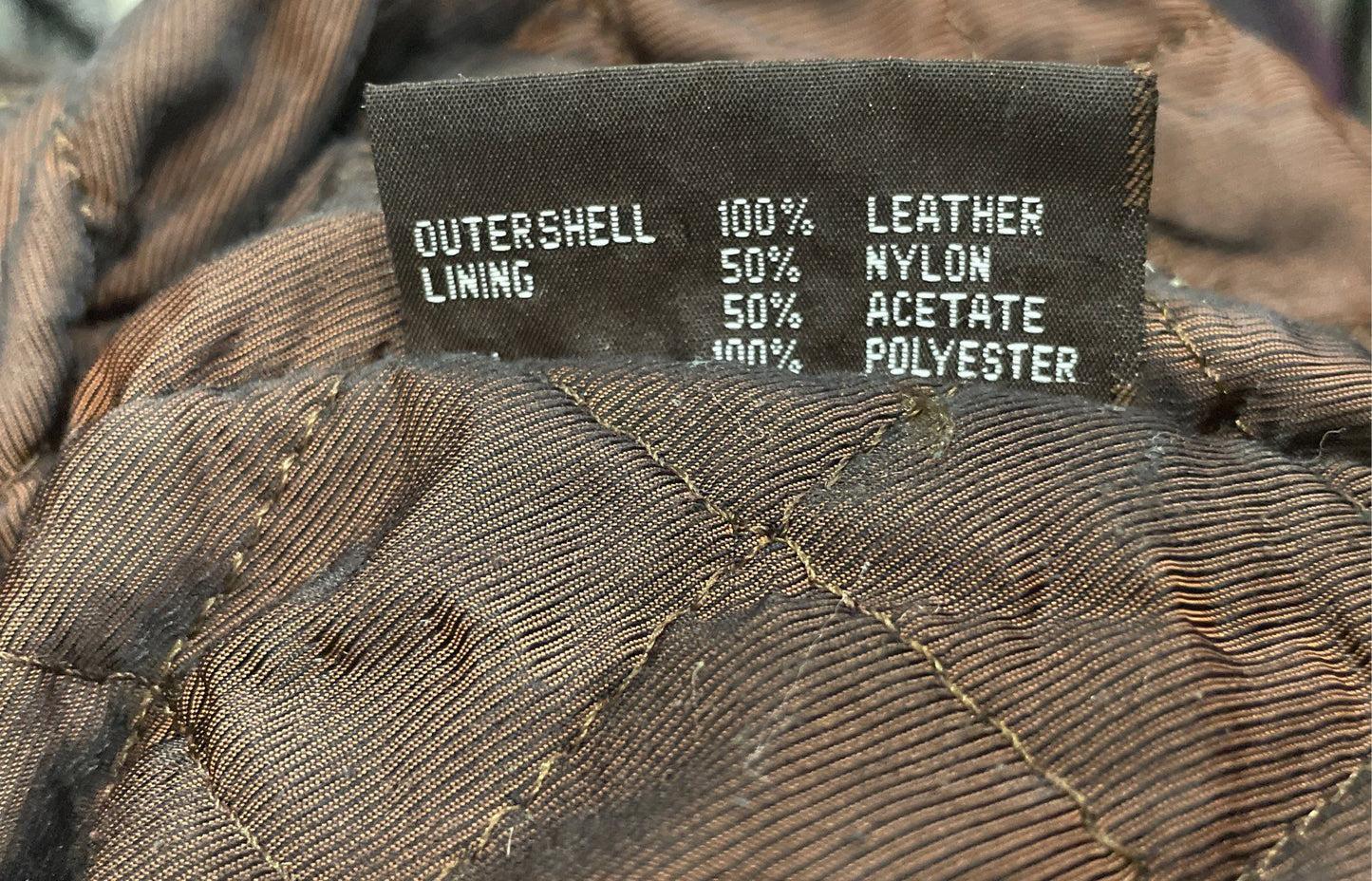 Vintage 90s Oakwood Classic Men's Brown Thinsulate Insulated Leather Car Coat L
