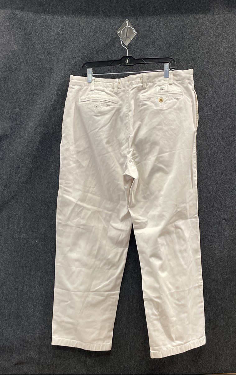 Nautica Men's Clipper Relaxed Fit Chino Pants Lot of 2 Khaki White Sz 38x32