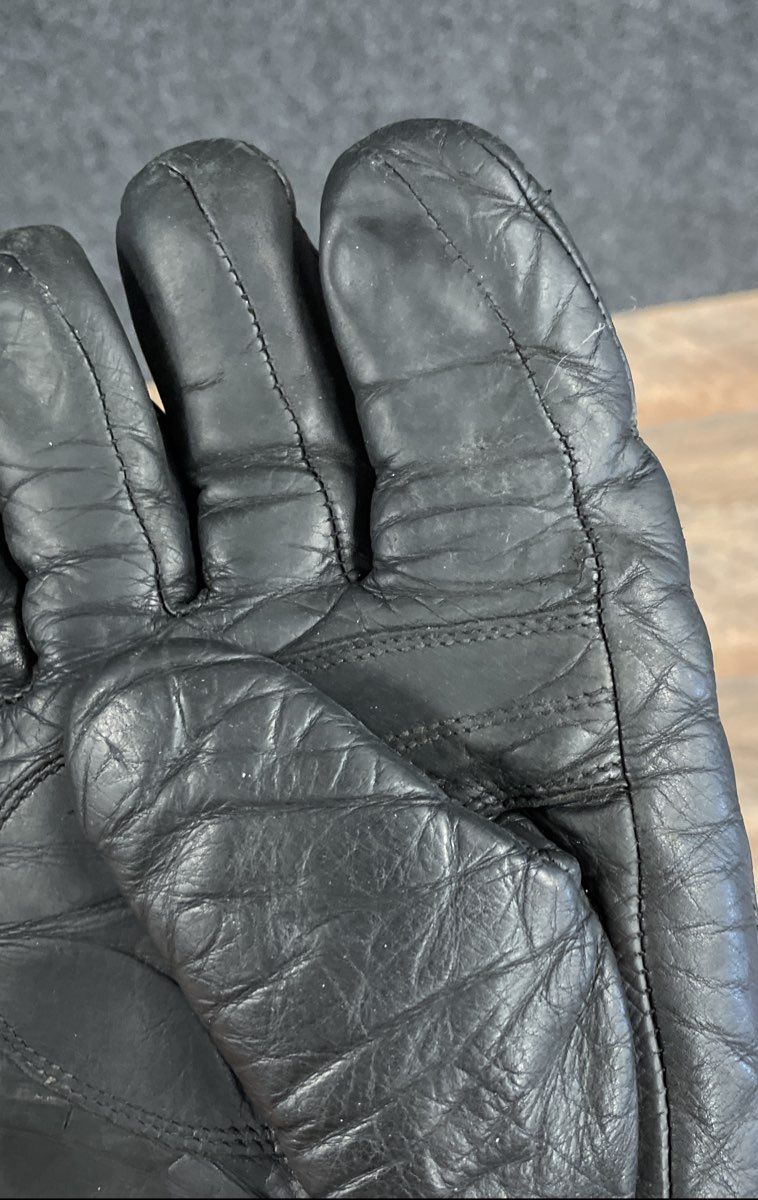 Harley-Davidson Black Leather Motorcycle Gauntlet Gloves Unmarked Size