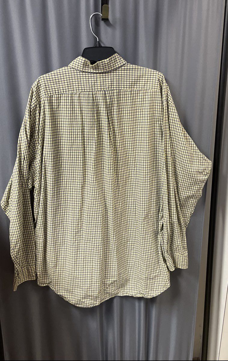 Ralph Lauren Men's Yellow Blue Plaid Blake Button Down Shirt Cotton Sz XXL
