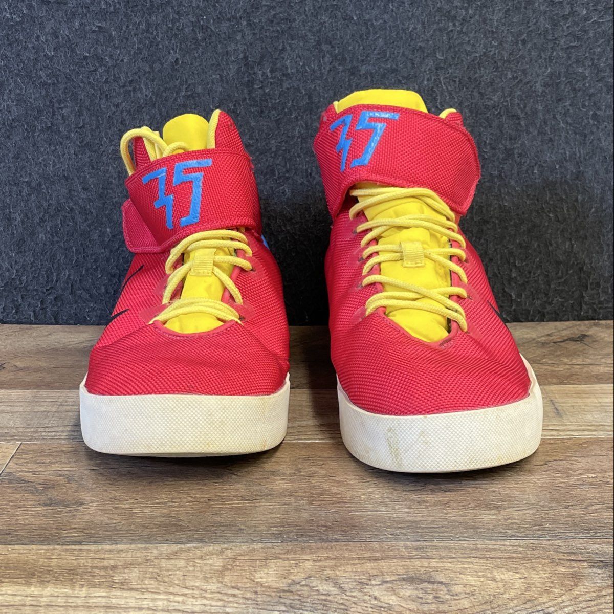 Nike KD Vulc GS University Red Blue Yellow High Top Sneakers Size 7Y