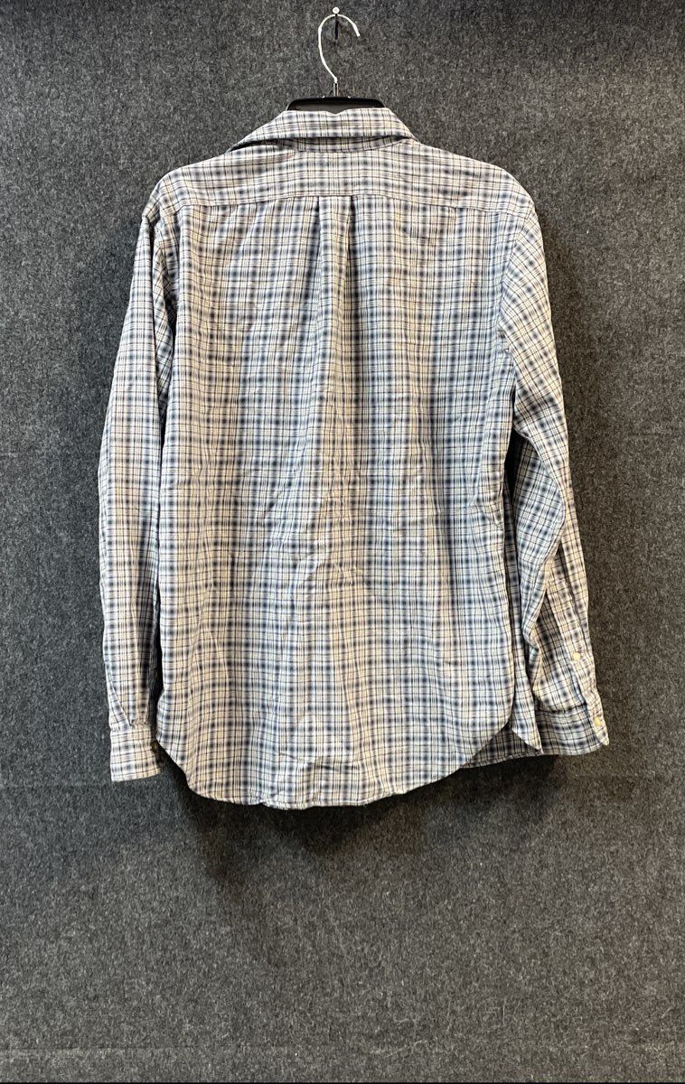 Ralph Lauren Men's Blue Plaid Classic Fit Cotton Button Down Shirt Sz M