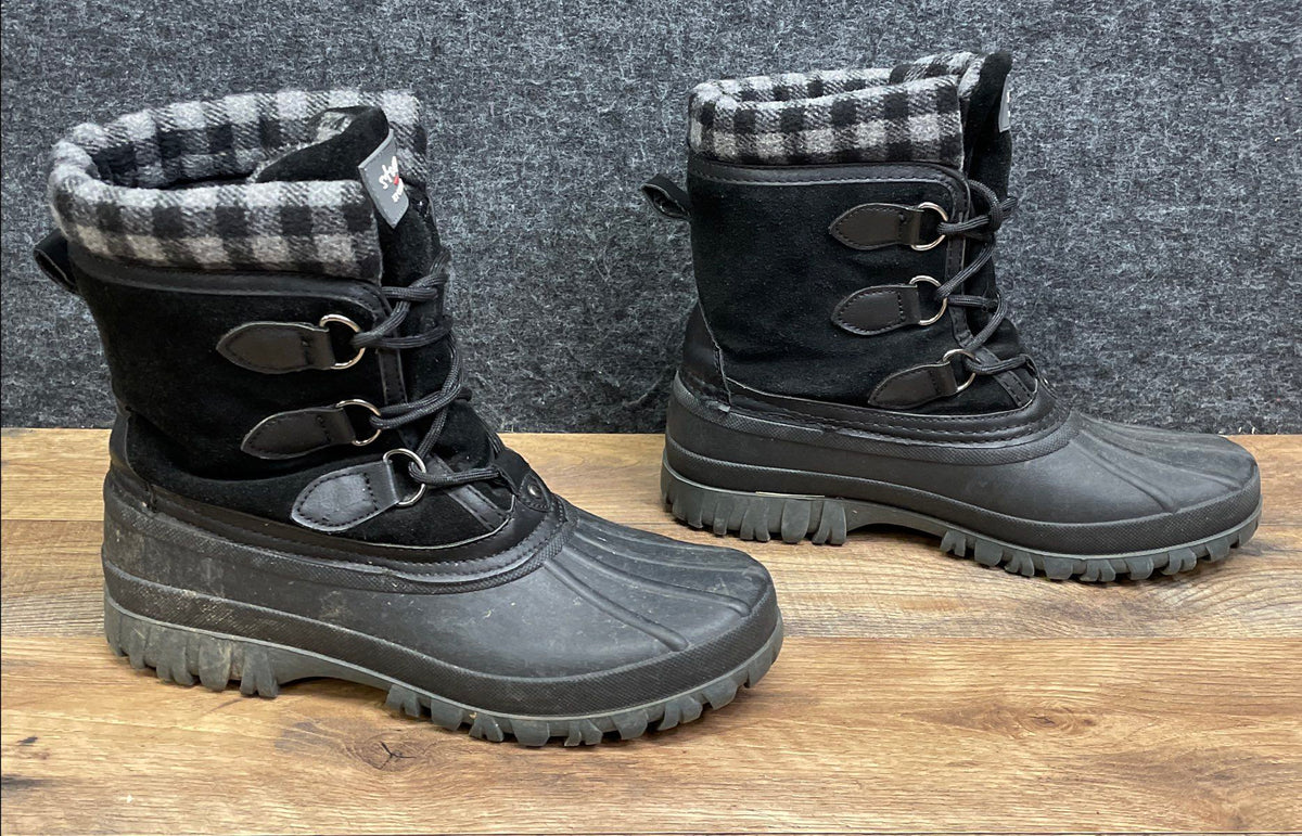 Storm by Cougar Claudia Black Plaid Snow Winter Duck Boots Women's Size 9