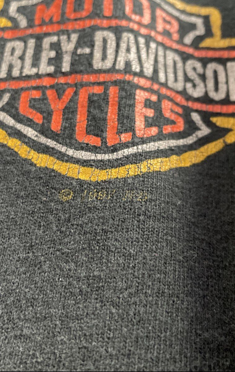 Vintage 1997 Harley-Davidson Las Vegas Nevada Single Stitch Henley Sz 2XL