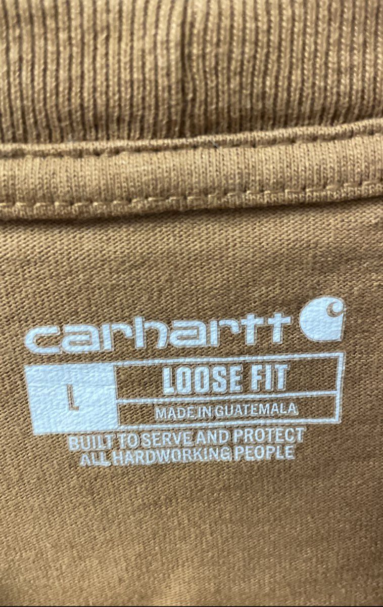 Carhartt 106083 Men's Brown Support the Trades Pocket T-Shirt Loose Fit Sz L