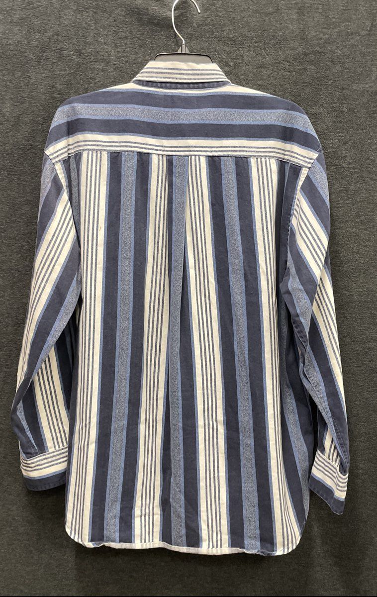 Vintage 90s Santana Striped Long Sleeve Button Down Shirt Sz L