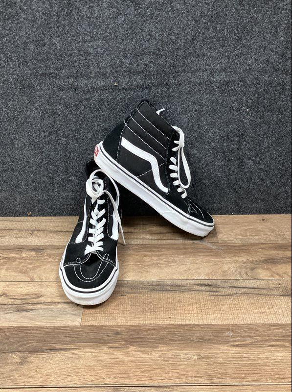 Vans Sk8-Hi Black White Classic High Top Sneakers Men's 7 Women's 8.5