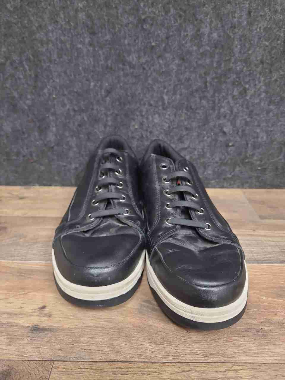 Harley-Davidson Watkins Black Leather Motorcycle Sneakers Men's Size 9.5