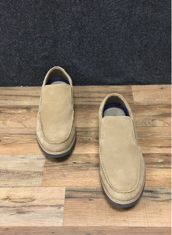 Lands' End Men's Tan Suede Slip-on Moc Toe Loafers Size 11.5 D with Box
