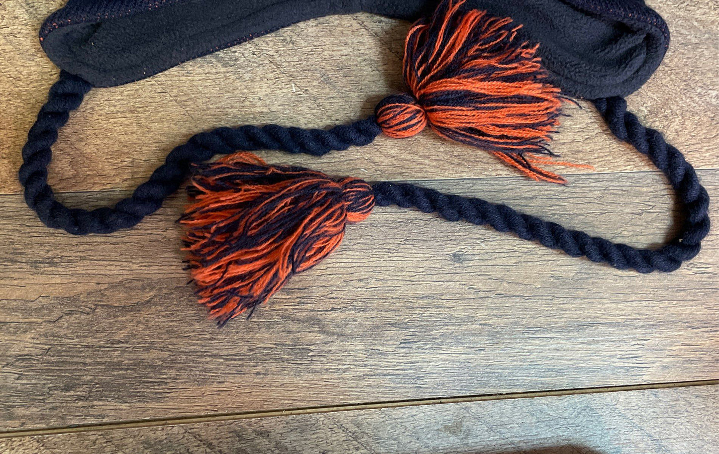 New Era University of Virginia UVA Winter Hat Navy Orange Earflap Beanie OSFM