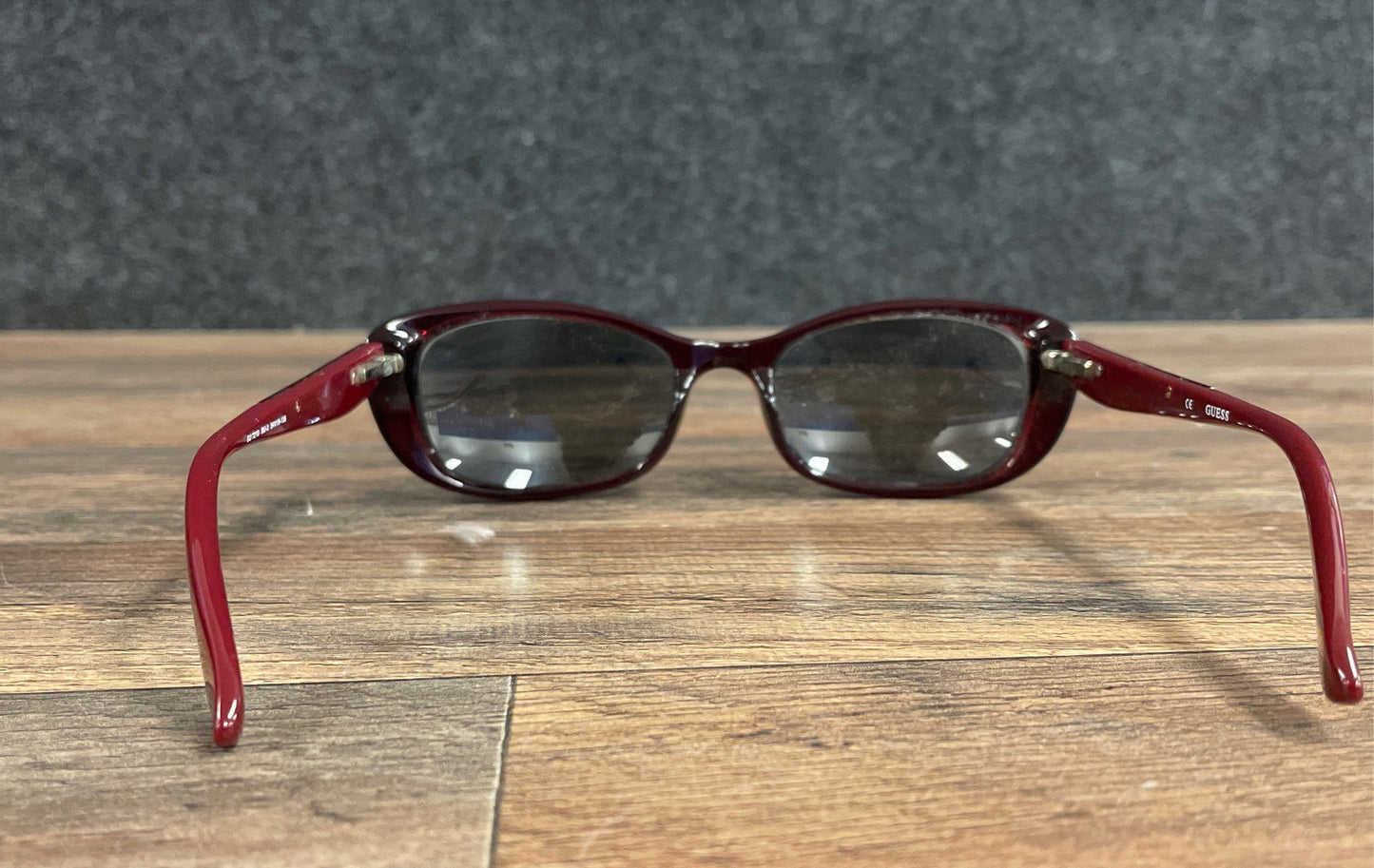 Guess Women's Sunglasses Burgundy Red Leopard Print GU 7210 58-15-135 With Case