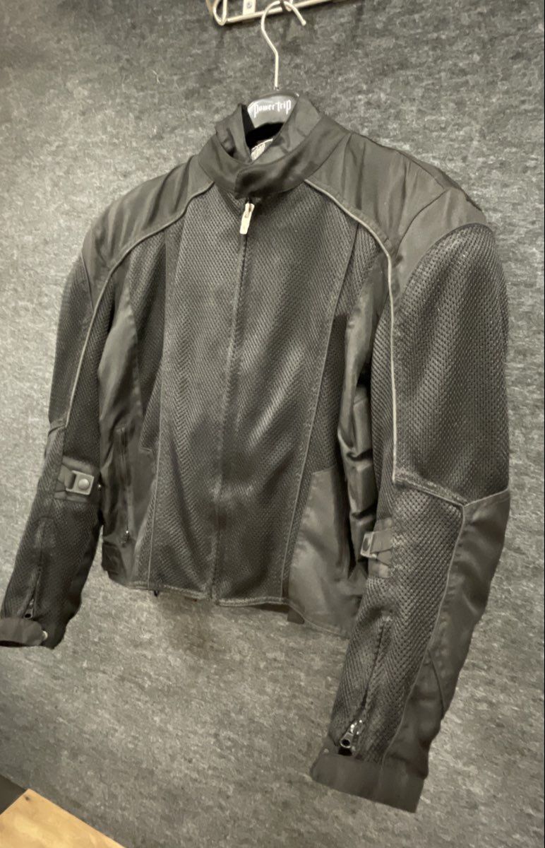 Power Trip Women's Black Mesh Motorcycle Jacket Armored NWT Size M