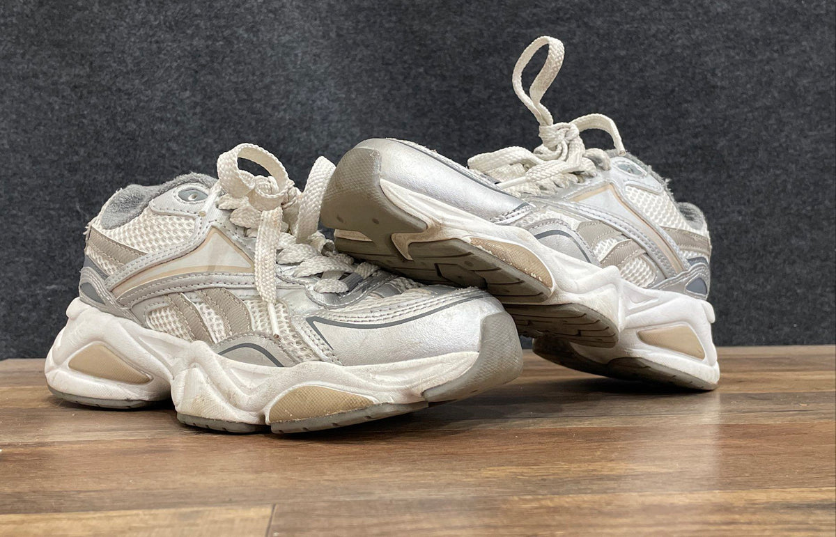 Reebok Royal Turbo Impulse White Grey Silver Sneakers Womens Size 8.5
