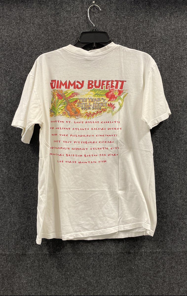 Jimmy Buffett 2008 The Year of Still Here Tour T-Shirt Double Stitch Sz L