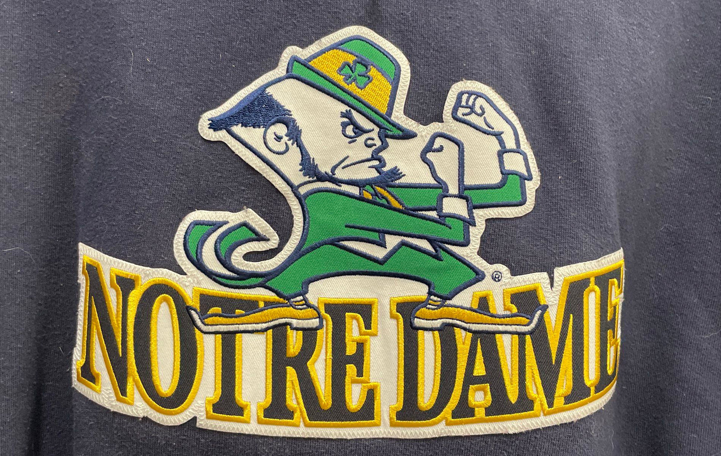 Park 7 Men's Notre Dame Fighting Irish Hoodie Navy Big East Vintage Y2K Sz XL