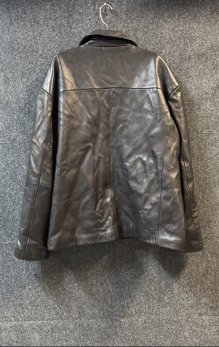 Vintage Boston Harbour Men's Black Genuine Leather Quilted Zip Jacket Sz XXL