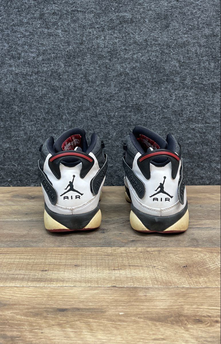 Nike Air Jordan 6 Rings White Black Gym Red Basketball Shoes Size 8.5