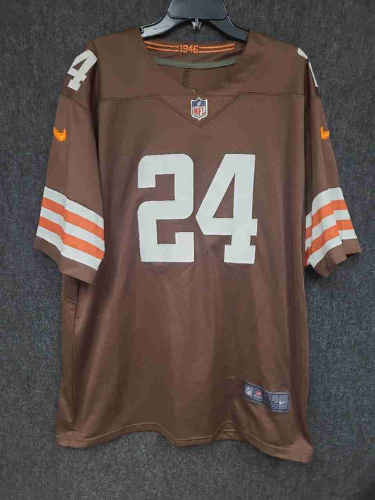 Nike Men's Cleveland Browns Nick Chubb #24 Brown Game Jersey Sz XL