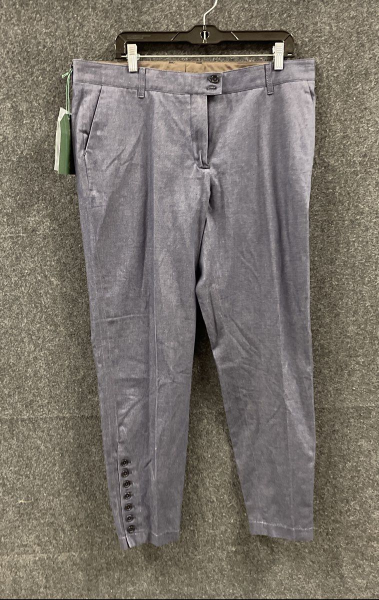 Beretta Women's Lily Jodhpurs Pants Blue Denim Stretch Ankle Button Sz 14 NWT
