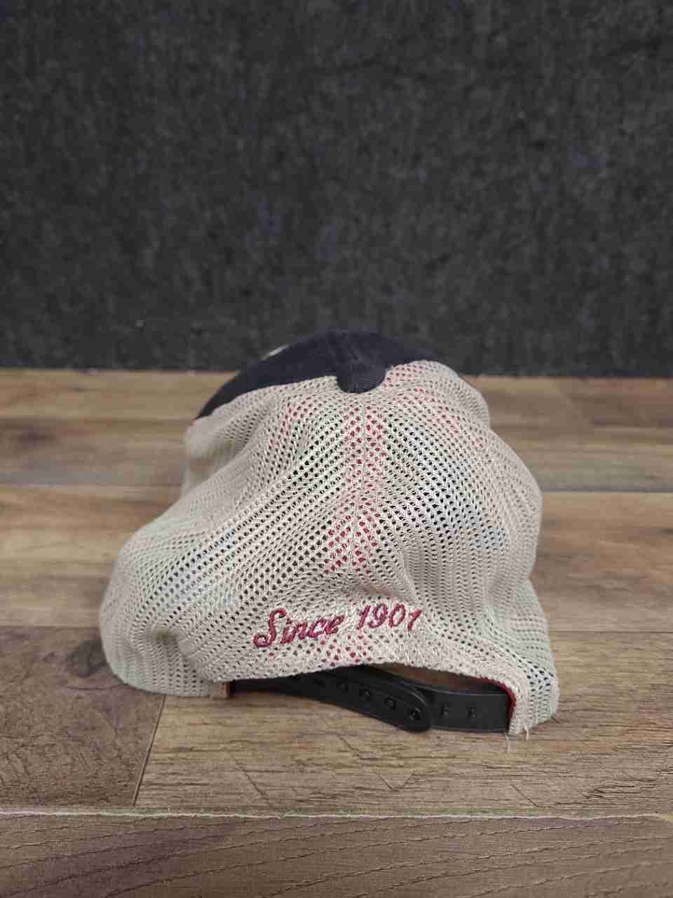 Indian Motorcycle Lot of 2 Men's Trucker Hats Black White Mesh Adjustable