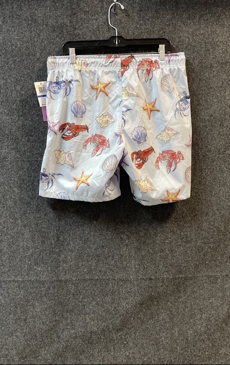 Psycho Tuna Men's Bottom Feeders Swim Trunks Starlight Blue Sea Print XL NWT