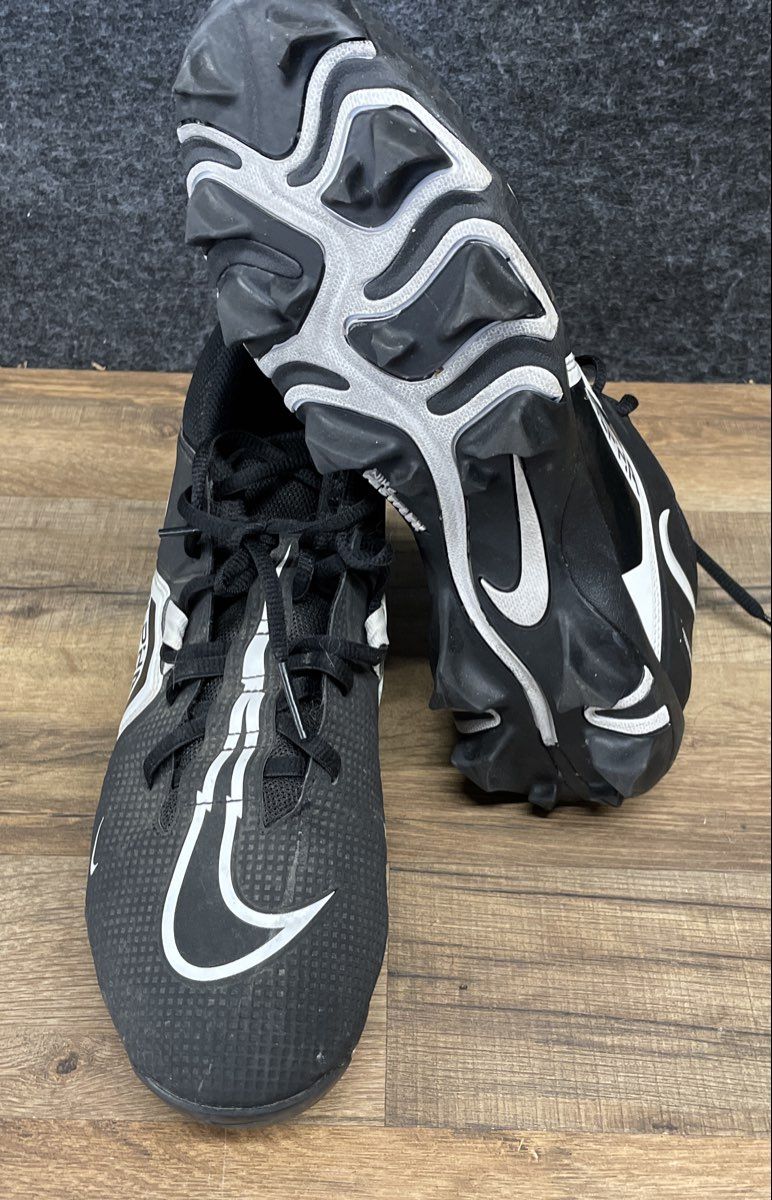 Nike Alpha Menace 3 Shark Black White Men's Football Cleats Size 9.5