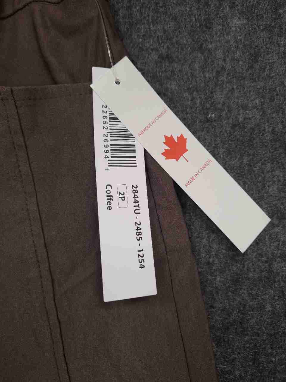 Tribal Women's Petite Coffee Brown Straight Skirt Pockets NWT Size 2P