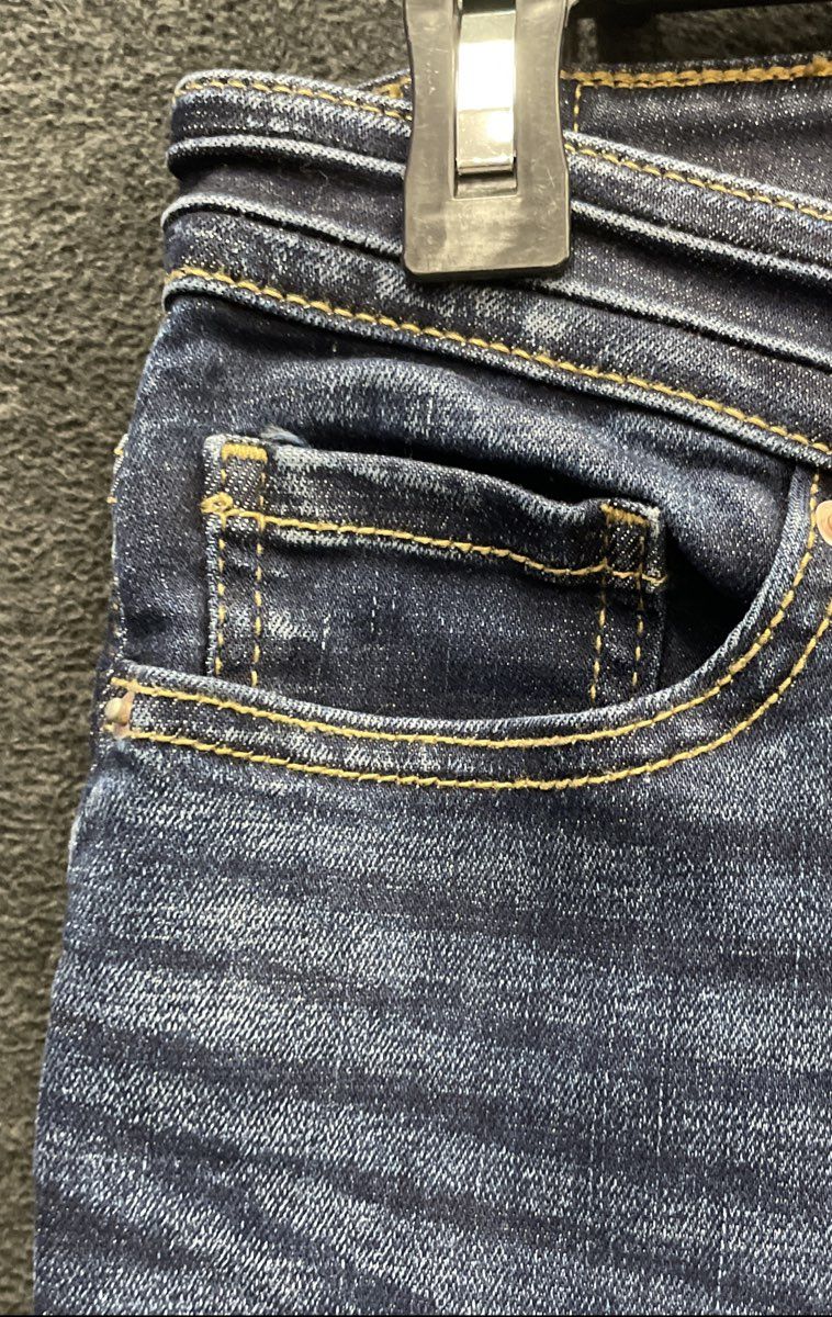 BKE Women's Parker Jeans Blue High Rise Bootcut Dark Wash Faded