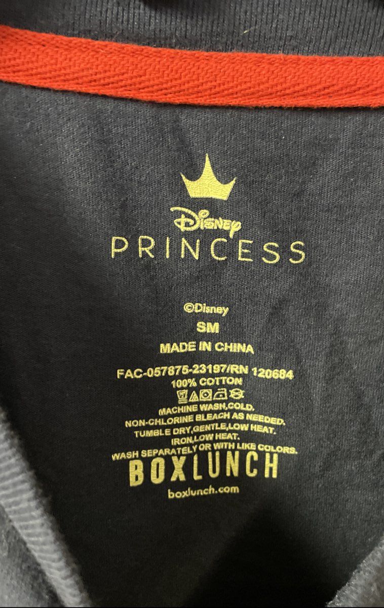 Disney Princess Women's Navy Blue Embroidered Mushu Mulan T-Shirt Sz S