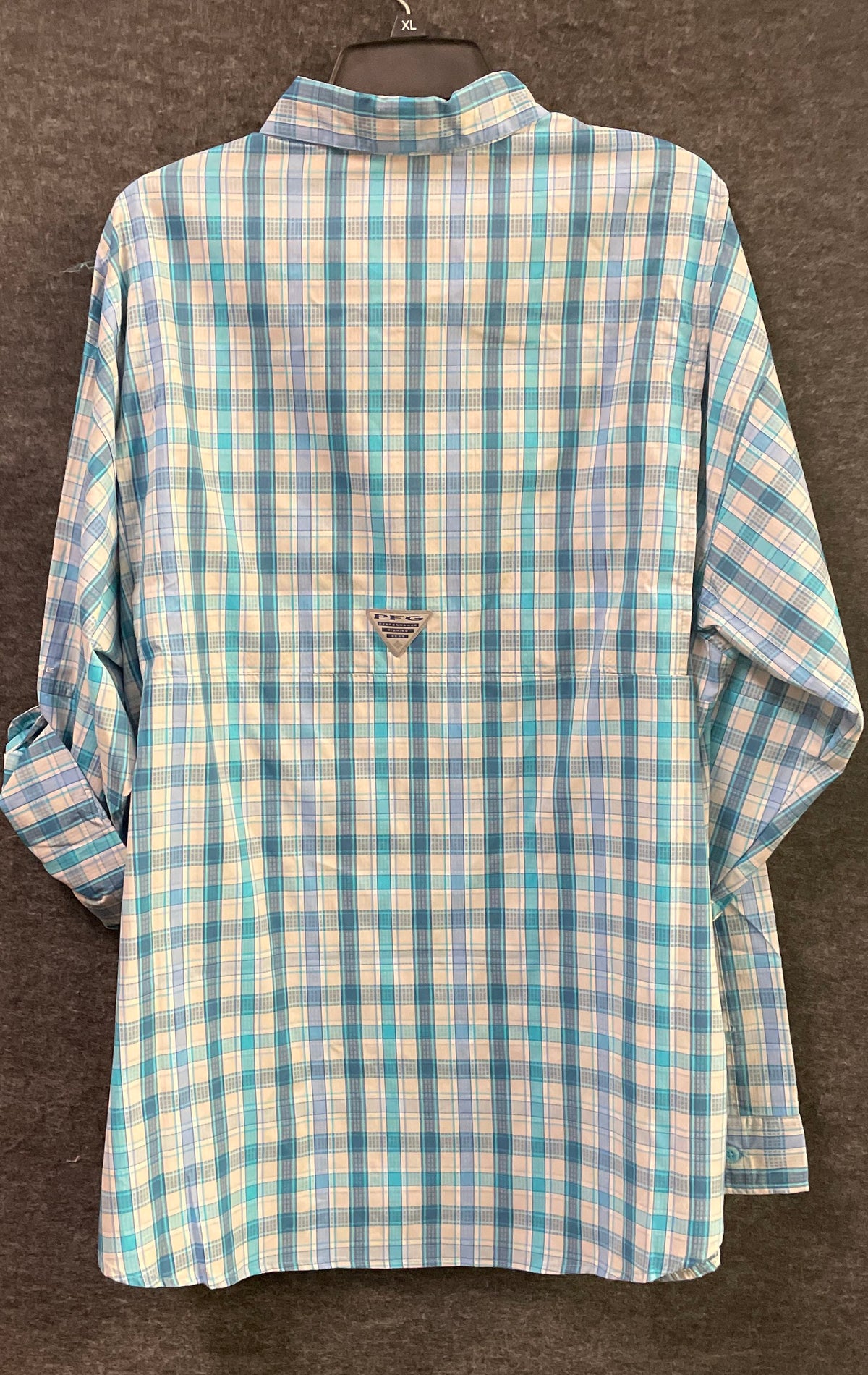 Columbia Men's PFG Long Sleeve Shirt Blue Plaid Vented Button Down Sz XL NWT