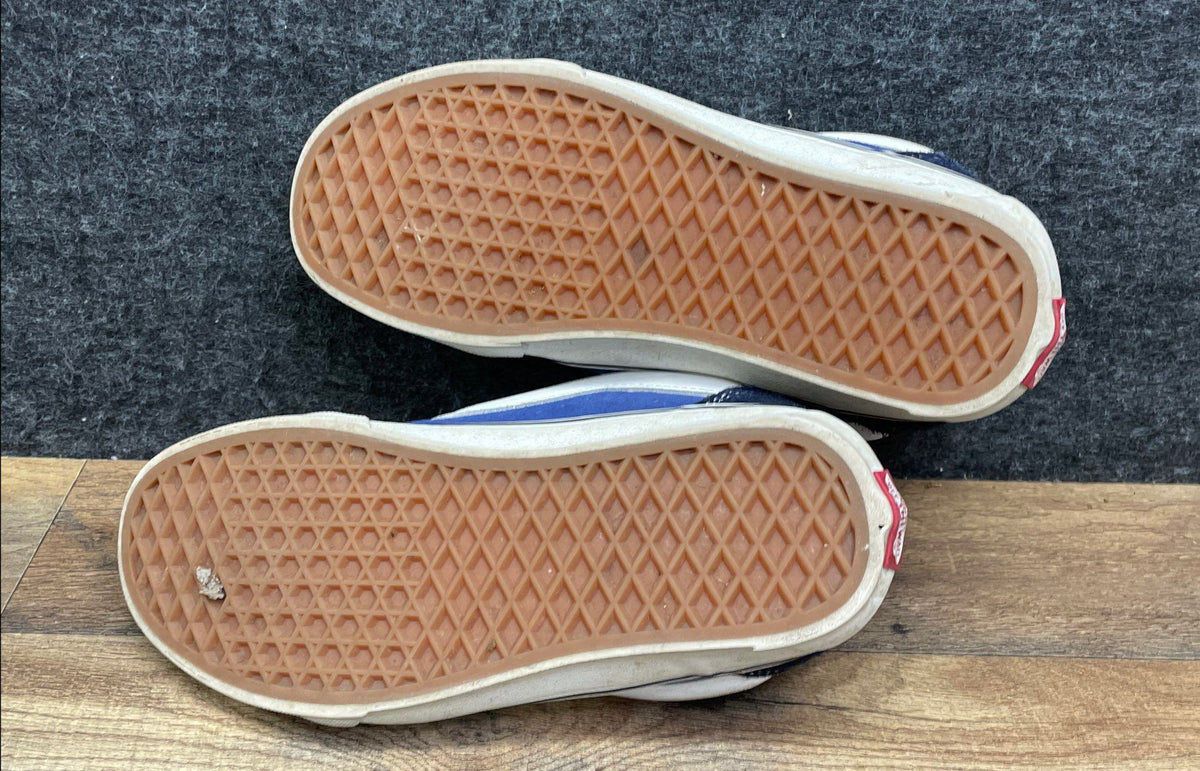 Vans Knu Skool Navy Blue White Suede Chunky Skate Shoes Men's 6.5 Women's 8