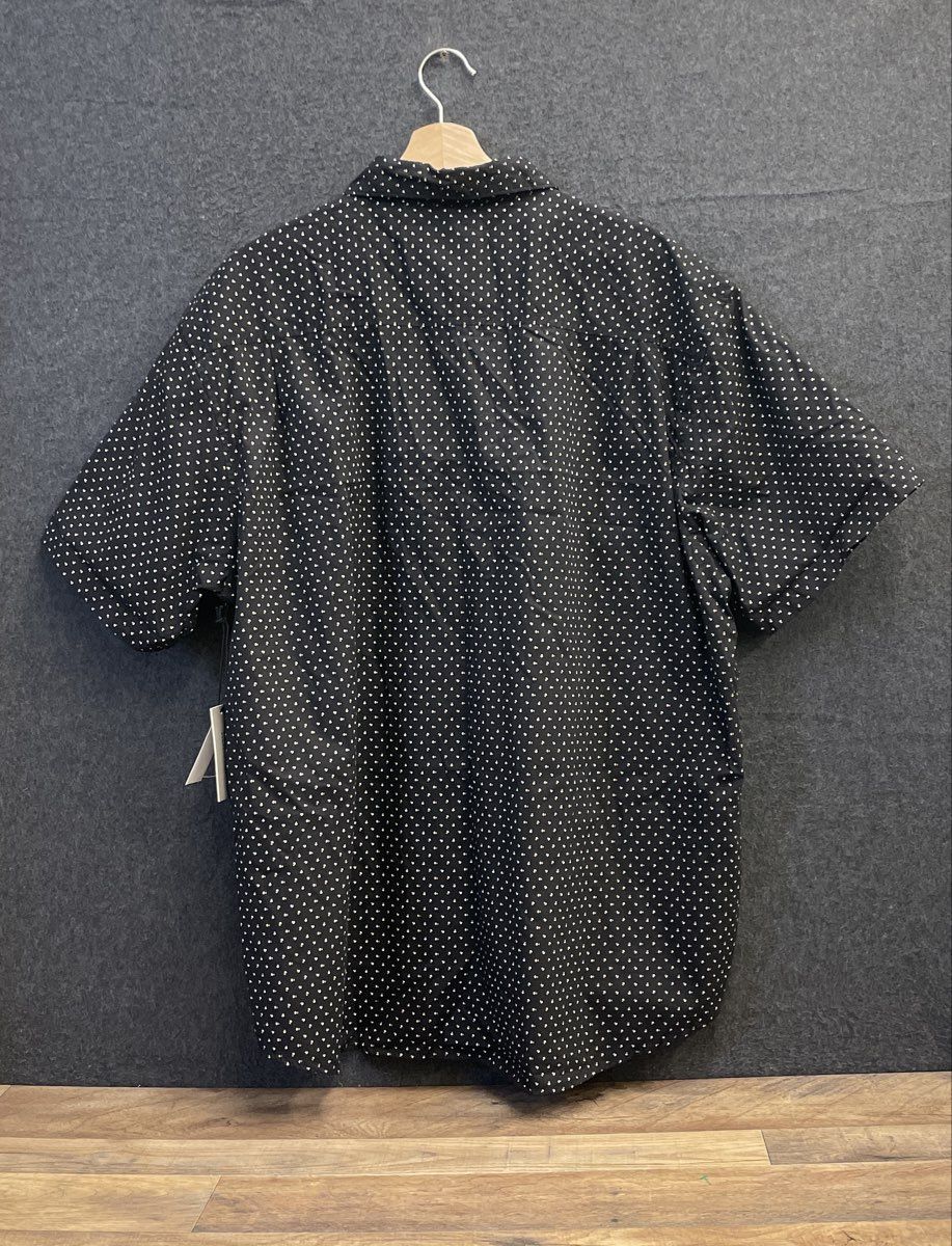 Reaction Kenneth Cole Men's Black Geometric Print Short Sleeve Shirt Sz 2X NWT