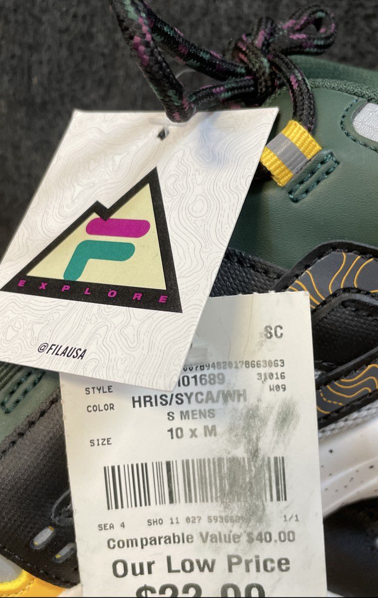 Fila Oakmont TR Hunter Sycamore Multicolor Trail Sneakers Men's Size 10 NWT