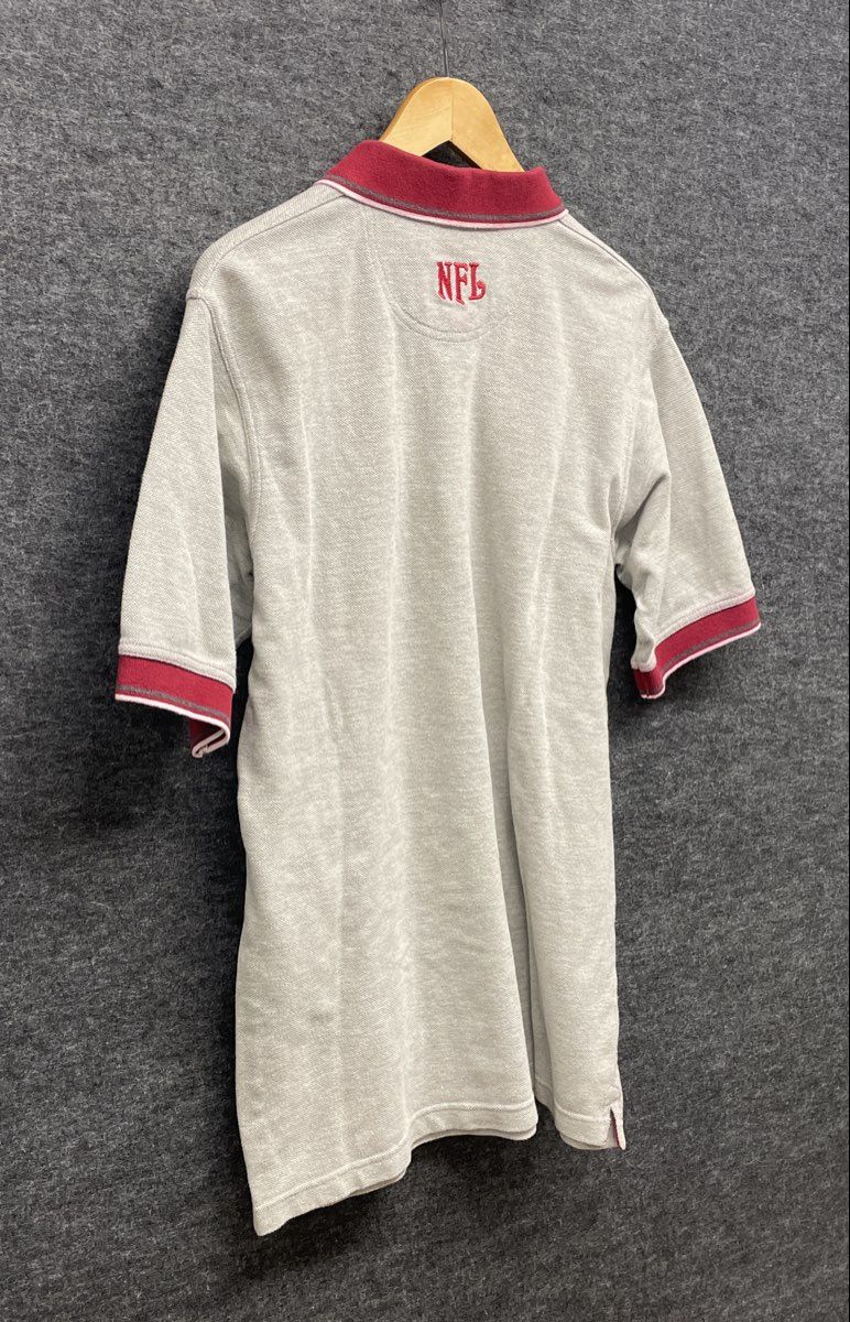 NFL Football Washington Redskins Polo Shirt Short Sleeve Grey Mens Size Medium