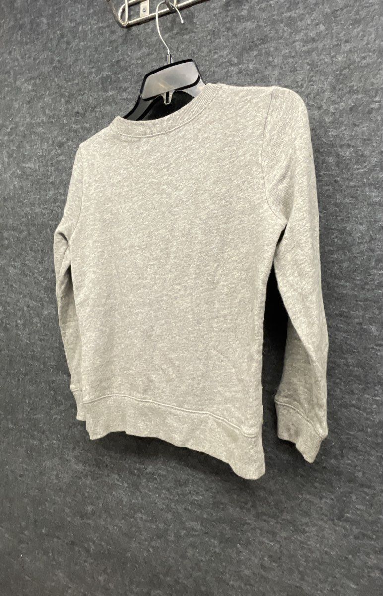 J.Crew Women's Gray Embroidered Floral Quilted Front Sweatshirt Sz XXS