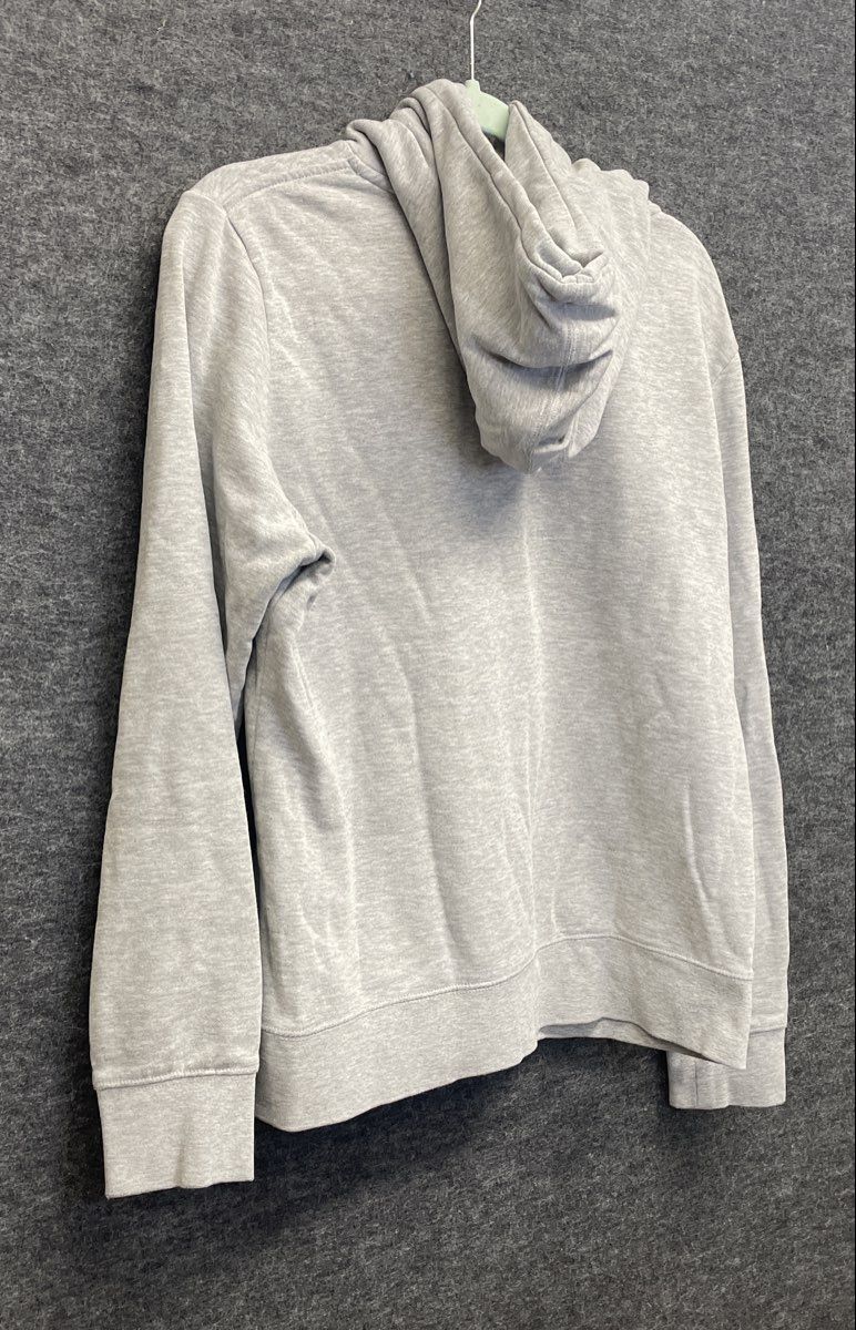 The North Face Women's Hoodie Gray Pink Logo Pullover Kangaroo Pocket Size L