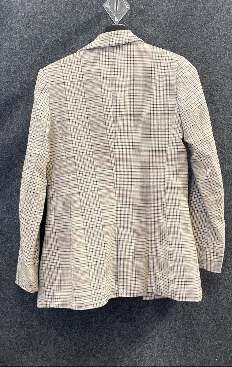 Naf Naf Women's Erosa Camel Plaid Blazer Suit Jacket NWT Sz 34