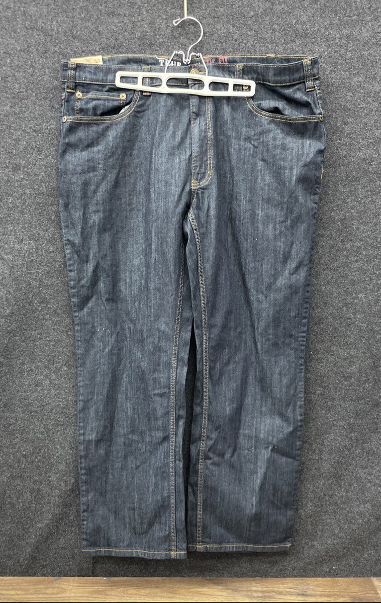 True Nation Men's Athletic Fit Stretch Jeans Dark Rinse Blue Sz 42x30 NWT