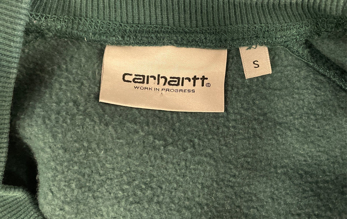Carhartt WIP Men's Chase Sweatshirt Dark Green Crewneck Raglan Sz S
