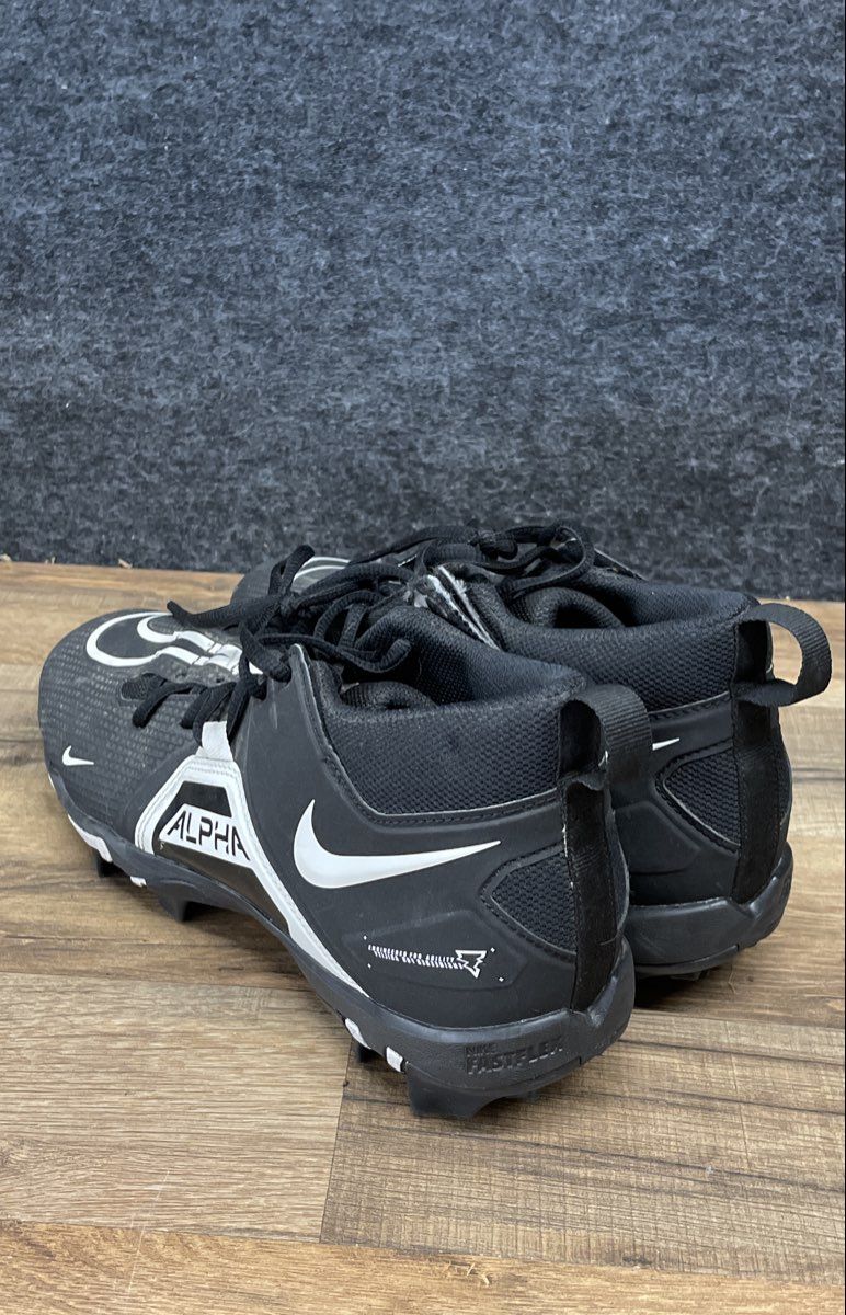 Nike Alpha Menace 3 Shark Black White Men's Football Cleats Size 9.5