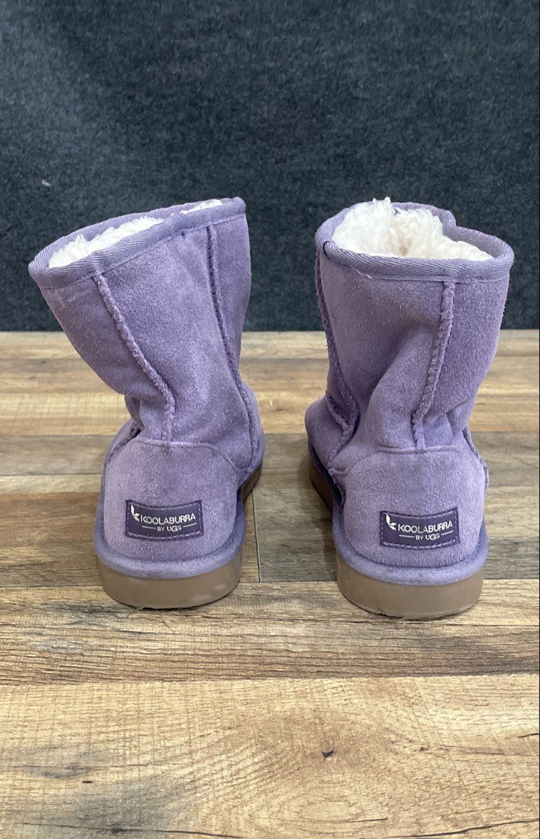 Koolaburra by UGG Koola Short Purple Suede Shearling Boots Youth Size 4