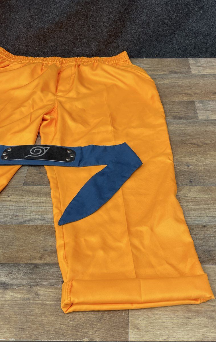 Naruto Unisex Uzumaki Cosplay Costume Orange Black Anime Manga Jacket Pants Set