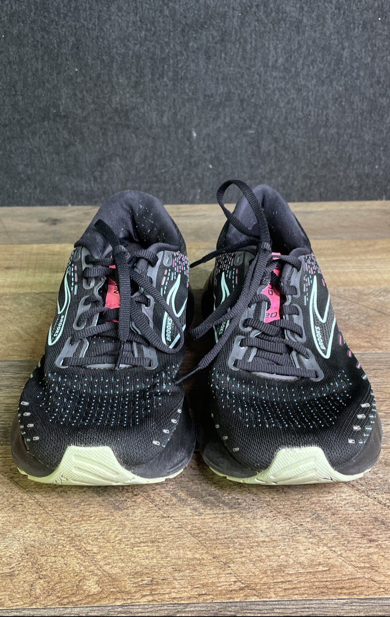 Brooks Glycerin 20 Black Teal Pink Women's Running Shoes Size 7.5