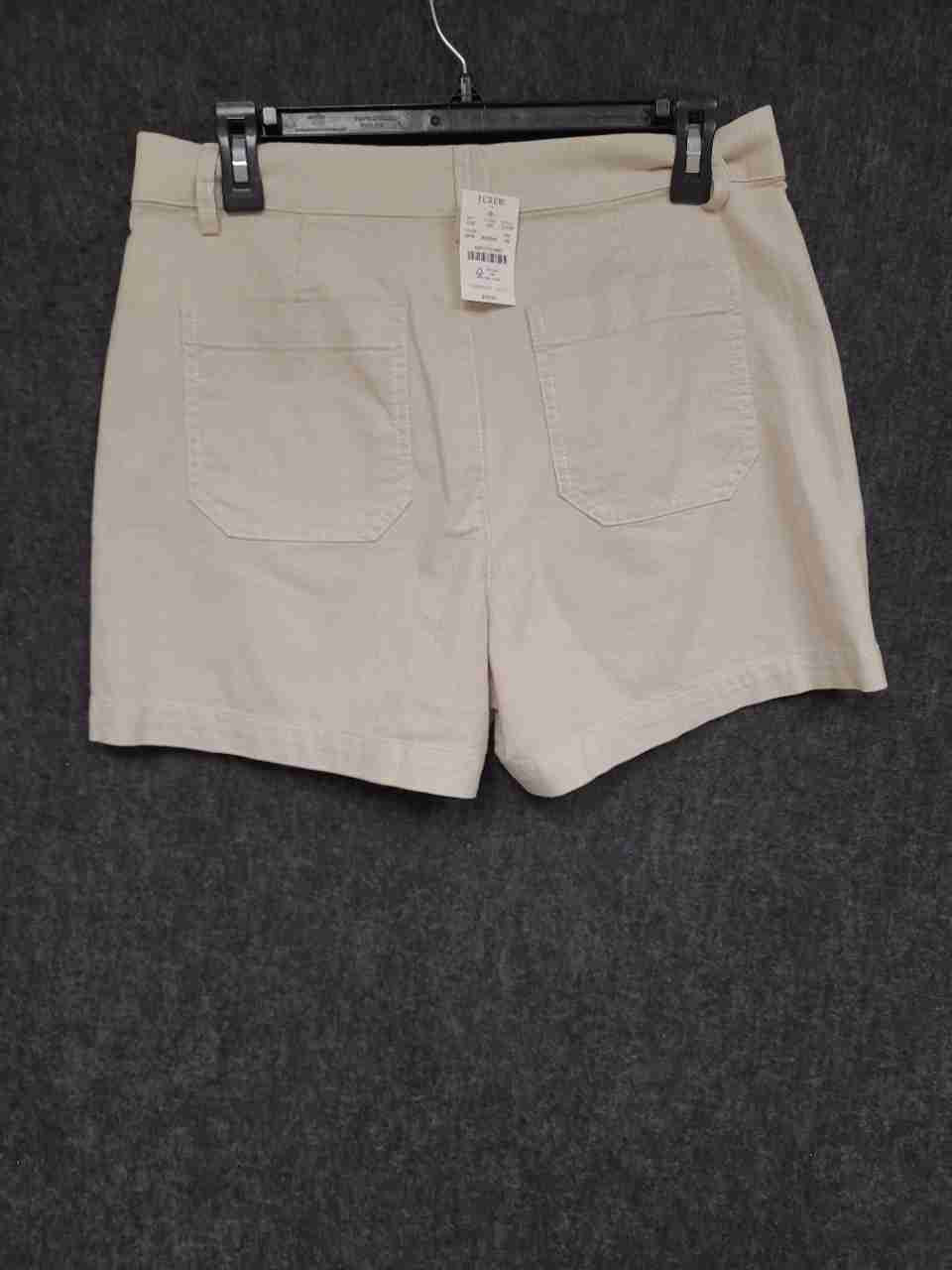J. Crew Women's Tan White Pinstripe Utility Pocket Shorts NWT Sz 28