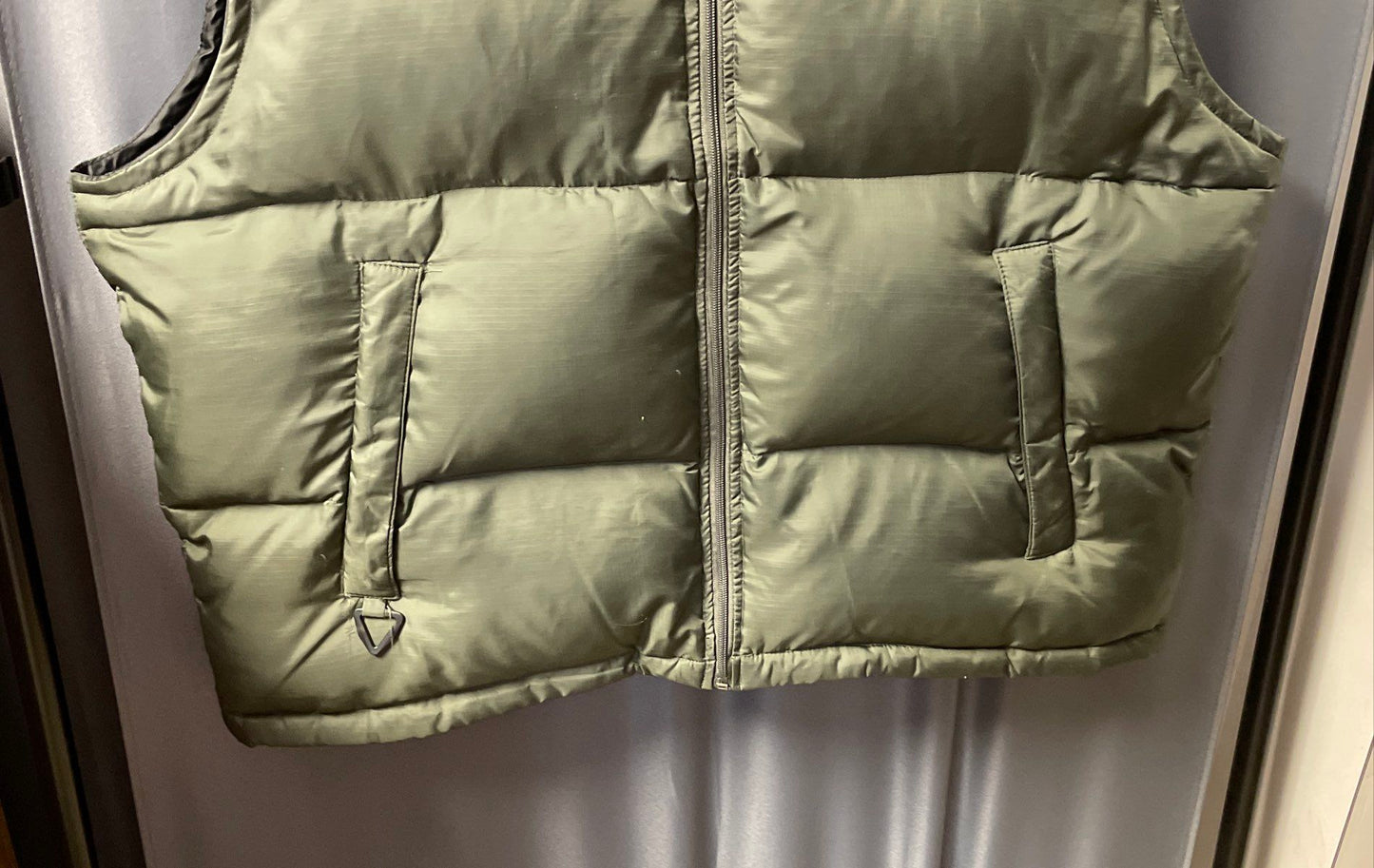First Down Men's Green Black Down Filled Puffer Vest Sz XXL