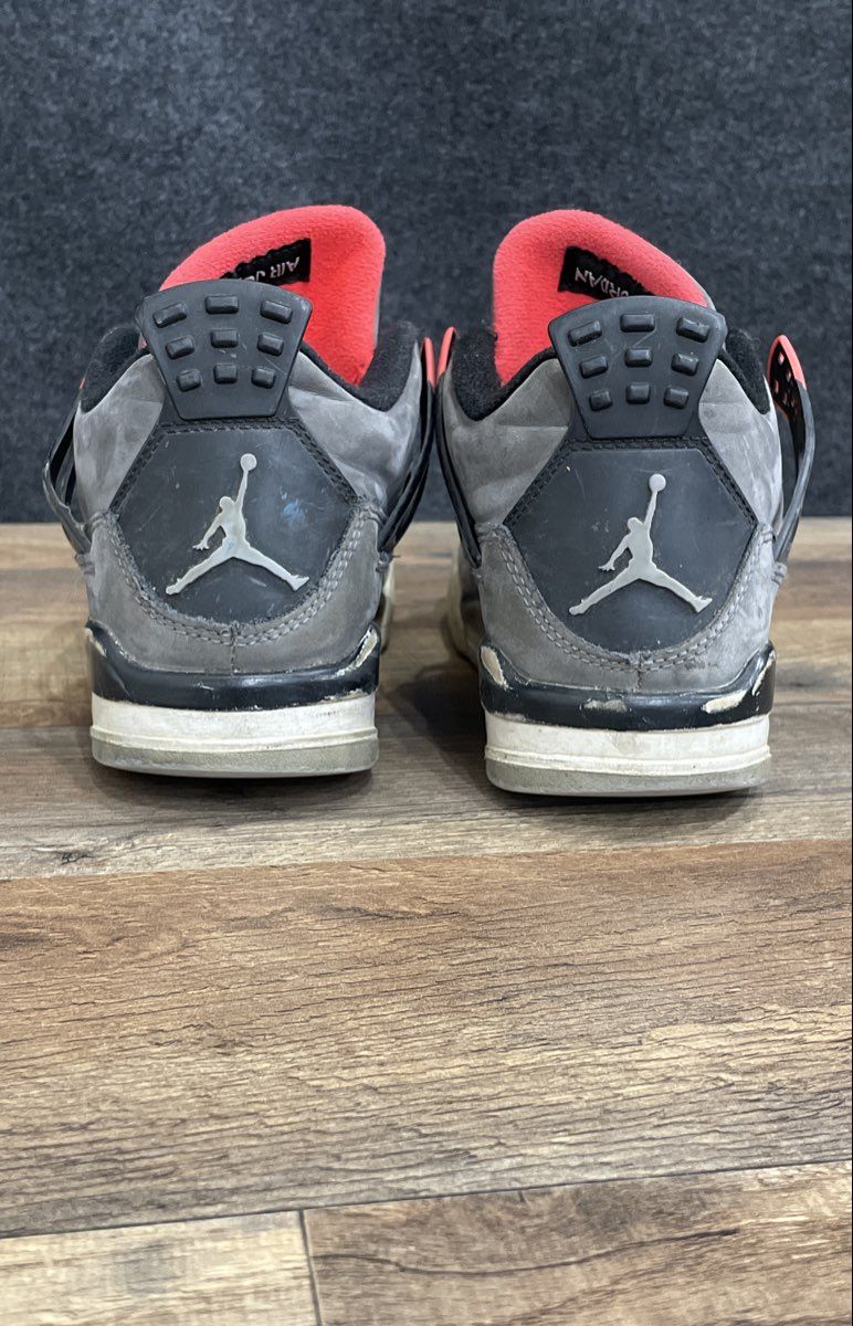 Nike Air Jordan 4 Retro GS Infrared Dark Grey Youth Basketball Shoes Size 4Y