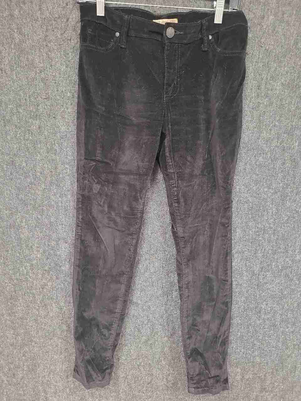 Nine West Vintage America Collection Women's Black Velvet Skinny Pants Sz 10P