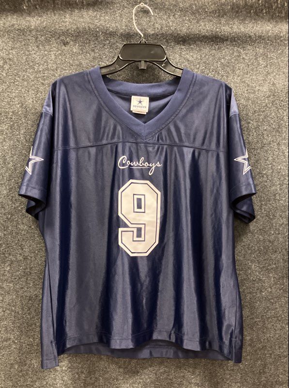 Cowboys For Her Women's Dallas Cowboys Tony Romo #9 Jersey Shirt Navy Sz XL