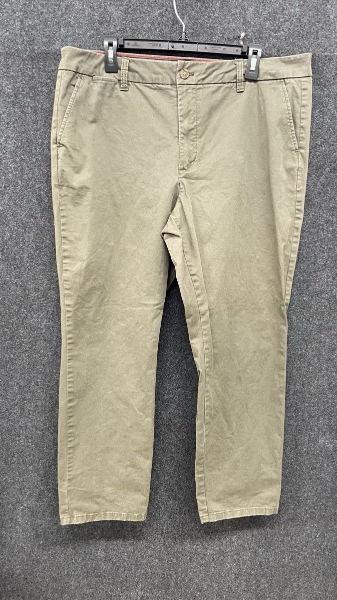 Tommy Hilfiger Women's Olive Green Slimming Pocket Technology Chino Pants Sz 16