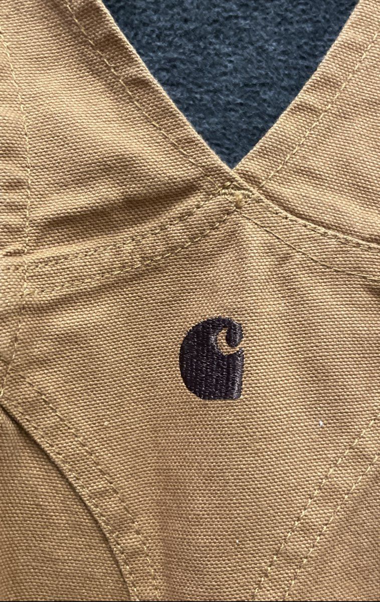 Carhartt Baby Toddler Brown Duck Canvas Bib Overalls Snap Crotch Sz 18M